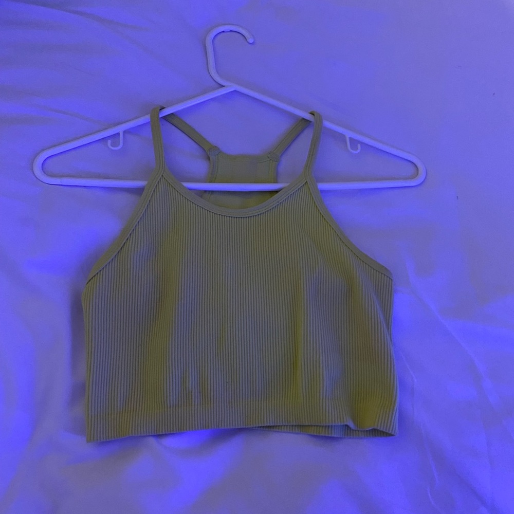 yellow tank top